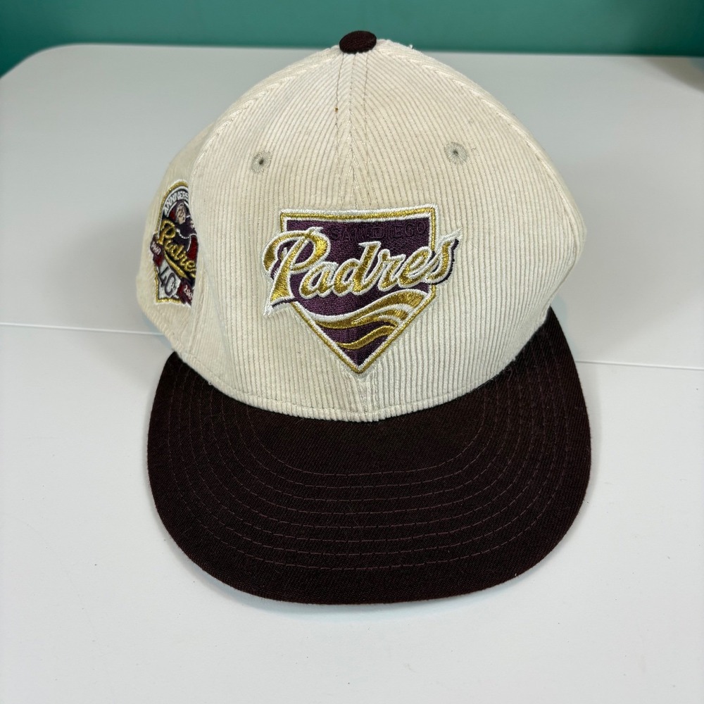 San Diego Padres New Era 59FIFTY 7 1/4 Cooperstown 40th Anniversary Corduroy Hat